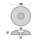 Flange Anode Zinc from 50 to 140mm Dia - 800100X - Rakicevic